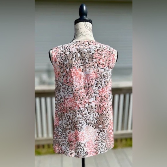 Dana Buchman Peach Blush Split Front Tunic Sleeveless Tank Top Blouse Si…​​​ - Picture 3 of 8